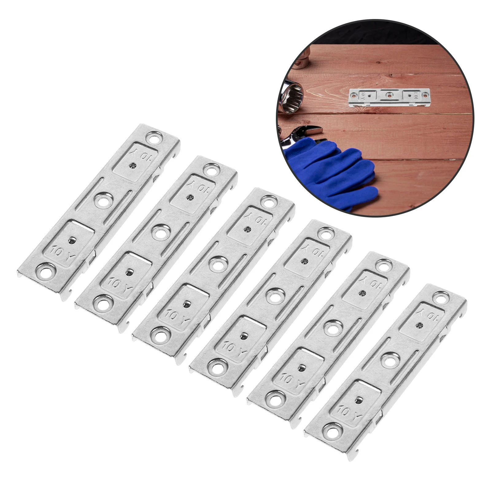 

6 pcs Stainless Steel Curtain Track Accessories Connectors Widened Track Code Enhanced Stability For Ceiling Curtain Tracks Room
