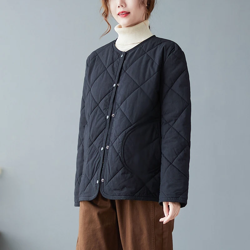 Artistico versatile in cotone leggero Jaet New Sle 2025 ular Cappotto in cotone ort autunno inverno di piccole dimensioni da donna