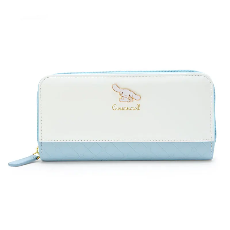 Sanrio New Wallet Kawaii Cinnamoroll Cartoon Fashion Long Leather Wallet Pu Material Simple Wallet Card Sleeve Girlish Heart