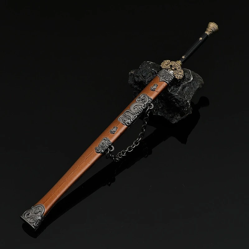 22cm/8.66in 검은 신화: Wukong Hyakumo 실제 검 게임 주변 무술 무기 모델 금속 공예 데스크탑 장식 장난감