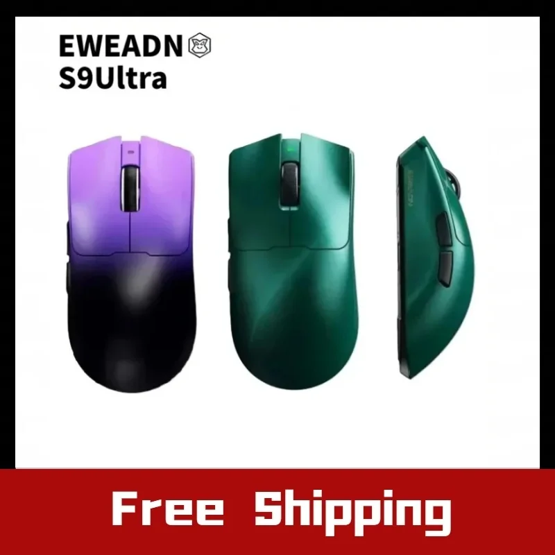 

EWEADN S9 ProS9 Ultra Ultra-lightweight Bluetooth Wireless Gaming Mouse PAW3395/395026k/30K DPI Ringo/Kaihua Mechanical Switches