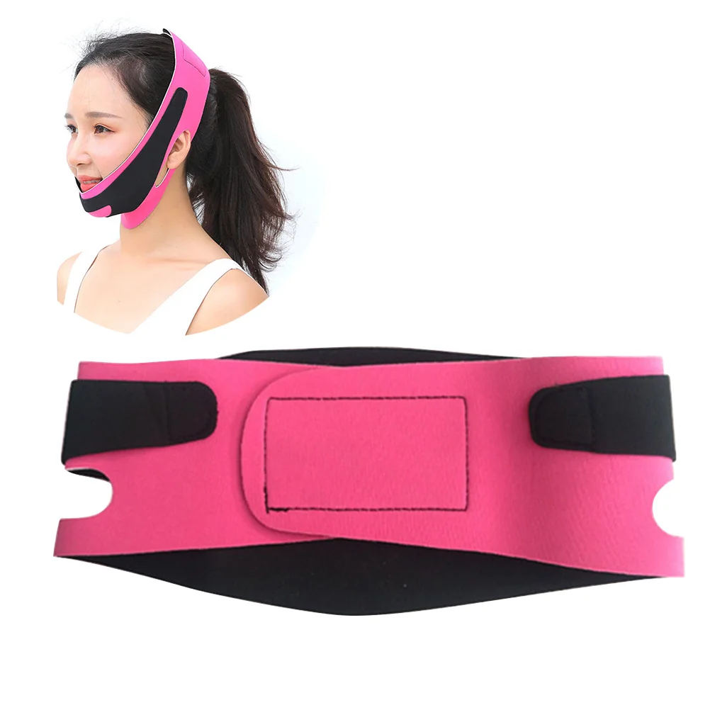 1 pçs cinta de levantamento de rosto fino v máscara facial fino masseter queixo bandagem confortável ajustável anti-ronco suporte para sono silencioso