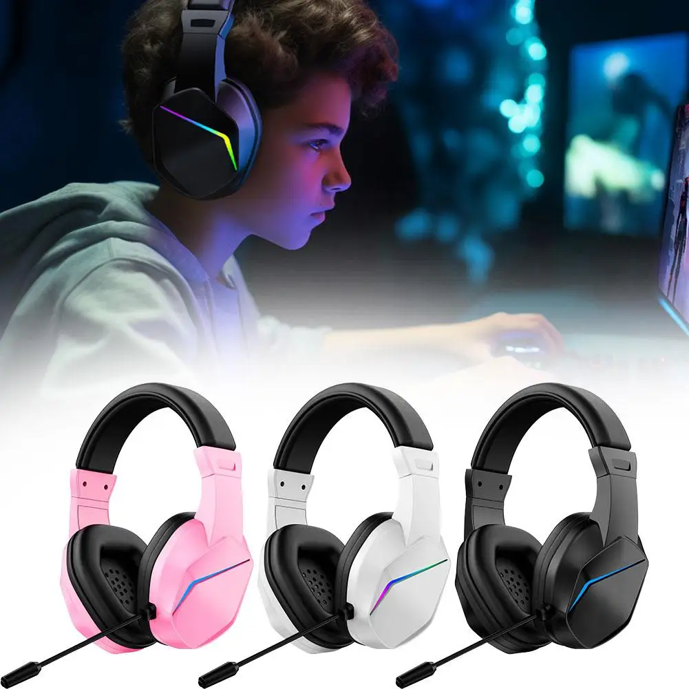 سماعات الألعاب اللاسلكية لـ Ps5 PC الديناميكي RGB ميكروفون إلغاء الضوضاء HIFI المؤثرات الصوتية سماعات الألعاب Y6X9 #5