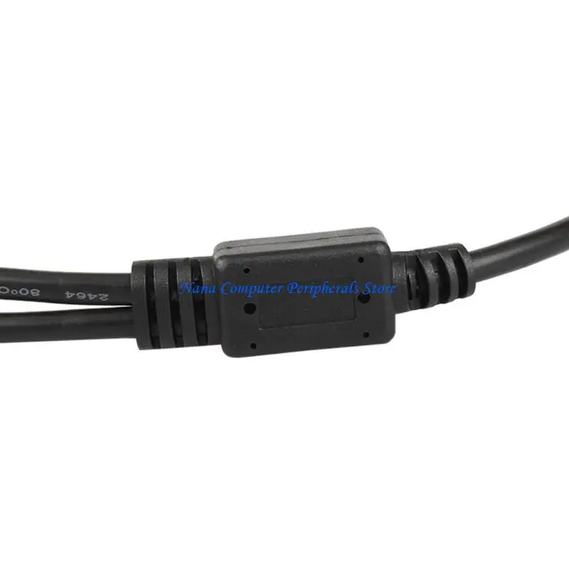 F68C RJ45 1 Male to 2 Female Socket Port LAN Ethernet Splitter Adapter Cable 0.25m for Computer Router Equipment