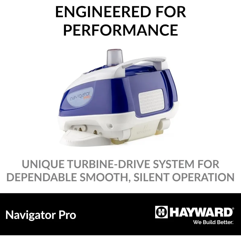 Hayward W3925ADC Navigator Pro Suction Pool Cleaner for In-Ground Gunite Pools up to 20 x 40 ft. (Automatic Pool Vacuum)