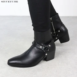 Fashion Outdoor Leisure zapatos de hombre Street Style Man Chelsea Boots Original Quality MEN Low-heels Motorcycle Boots Shoes