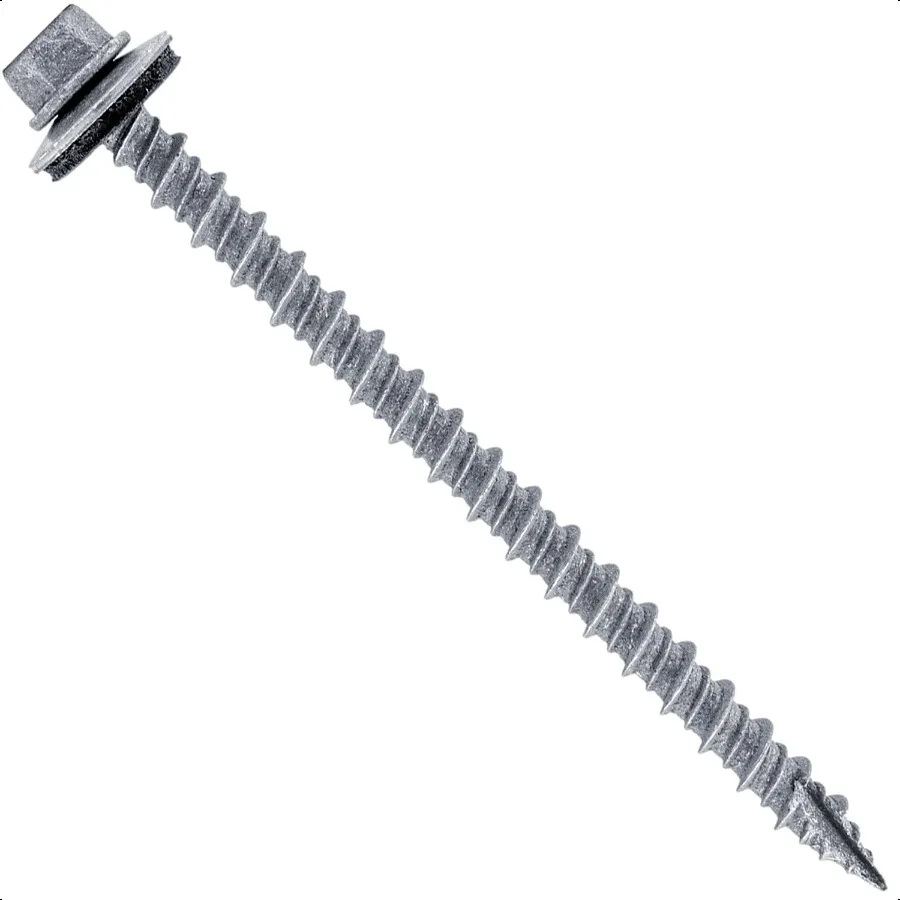 

10 Metal ROOFING SCREWS: 250 10 x 3 Gaanized Hex Head Sheet Metal Roof Screw. Self starting metal to wood siding screws. EPDM w