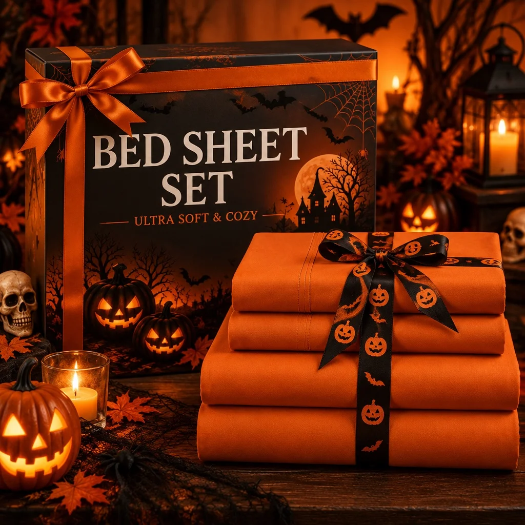 4Pcs Luxury Cooling Sheet Set, Extra Deep Pocket, Wrinkle Resistant, Easy Install & Secure Fit, Hotel Style Bedding, All Season Bedroom Decor, Random Color