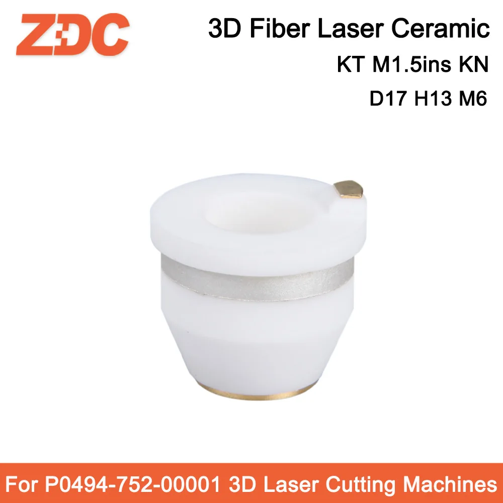 Fiber Laser 3D Laser Ceramic KT M1.5ins KN Ceramic Part Nozzle Holder for Precitec P0494-752-00001 D17 H14 M6