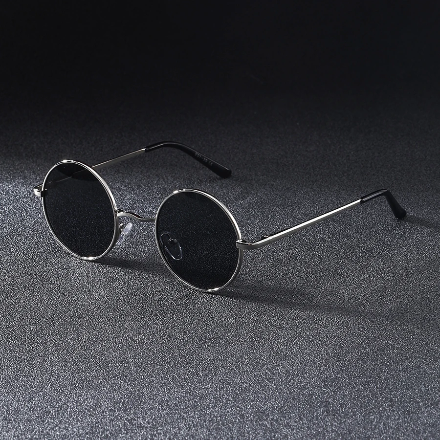 1 Stück modische Retro-Sonnenbrille mit rundem Rahmen, Unisex, geeignet für Partys, Musikfestivals und Street-Style-Fotografie – Detail 7