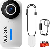 C110 + Plus 64GB SJCAM Collar Combo de viaje, cámara de pulgar de bolsillo 4K, Ultra HD con EIS, cámara impermeable gran angular de 170 grados