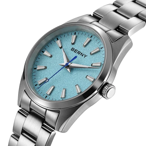 Imagen 2 del producto Reloj BERNY para hombre luminoso AR zafiro 10ATM vestido clásico relojes de cuarzo de negocios para hombre reloj de pulsera informal de moda