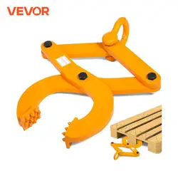 VEVOR 1Ton 2Ton 3Ton acciaio singolo forbice Pallet estrattore morsetto con denti convessi Pallet Grabber Heavy Duty per il sollevamento dell'industria