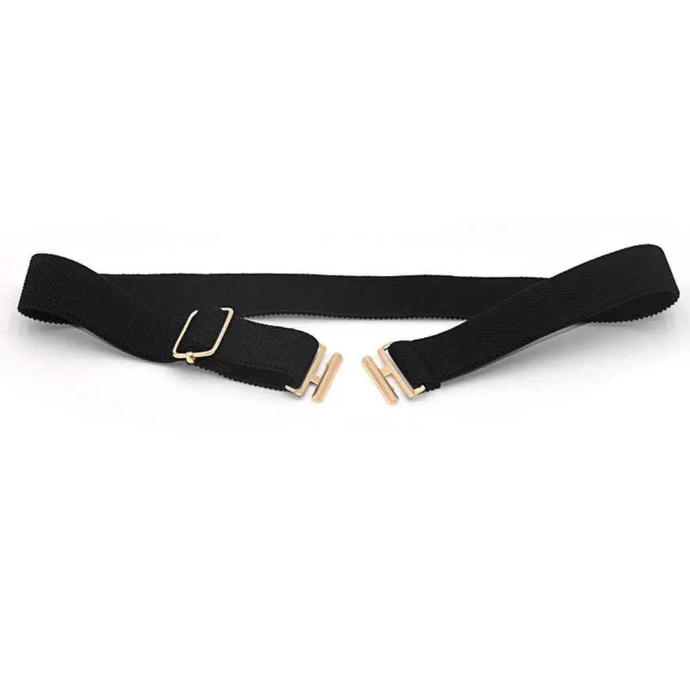 Stretch Dress Decoration Children Elastic Belts Opposite Buckle Waist Belt Waistband