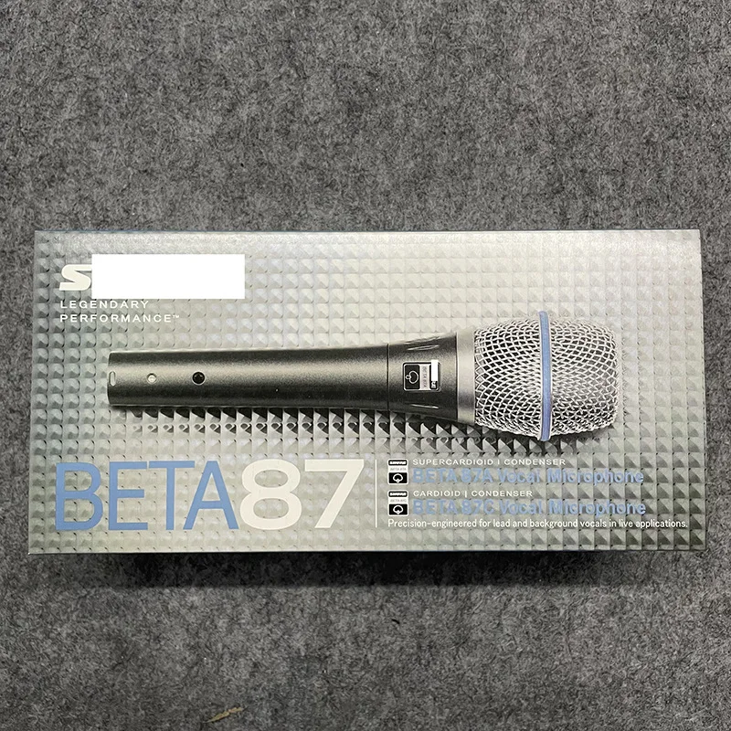 BETA87A Metal  Wired Microphone BETA87 Supercardioid Condenser Mic For Live Vocal Karaoke Performance Studio Recoding