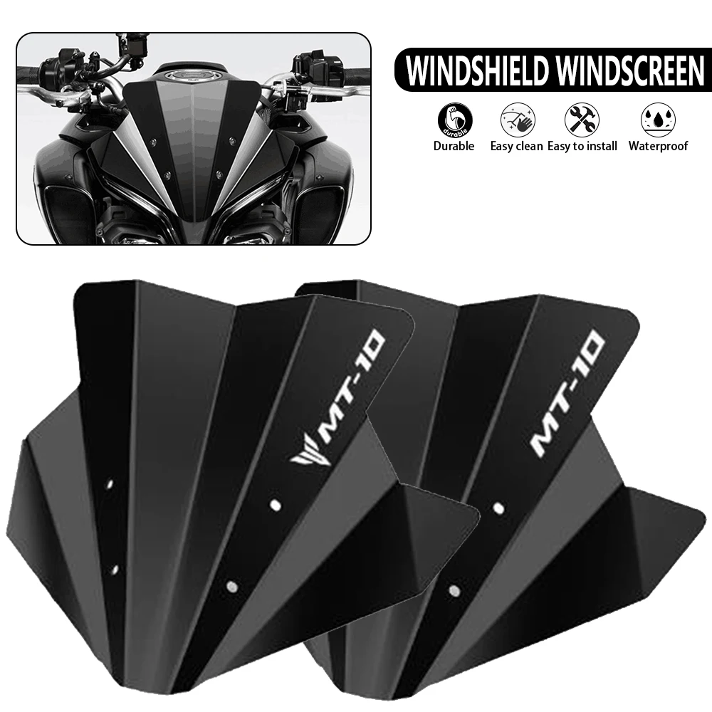 

For Yamaha MT 10 MT10 MT-10 2022 2023 MT10 SP 2024 Motorcycle Accessories Windscreen Aluminum Windshield Wind Shield Deflector