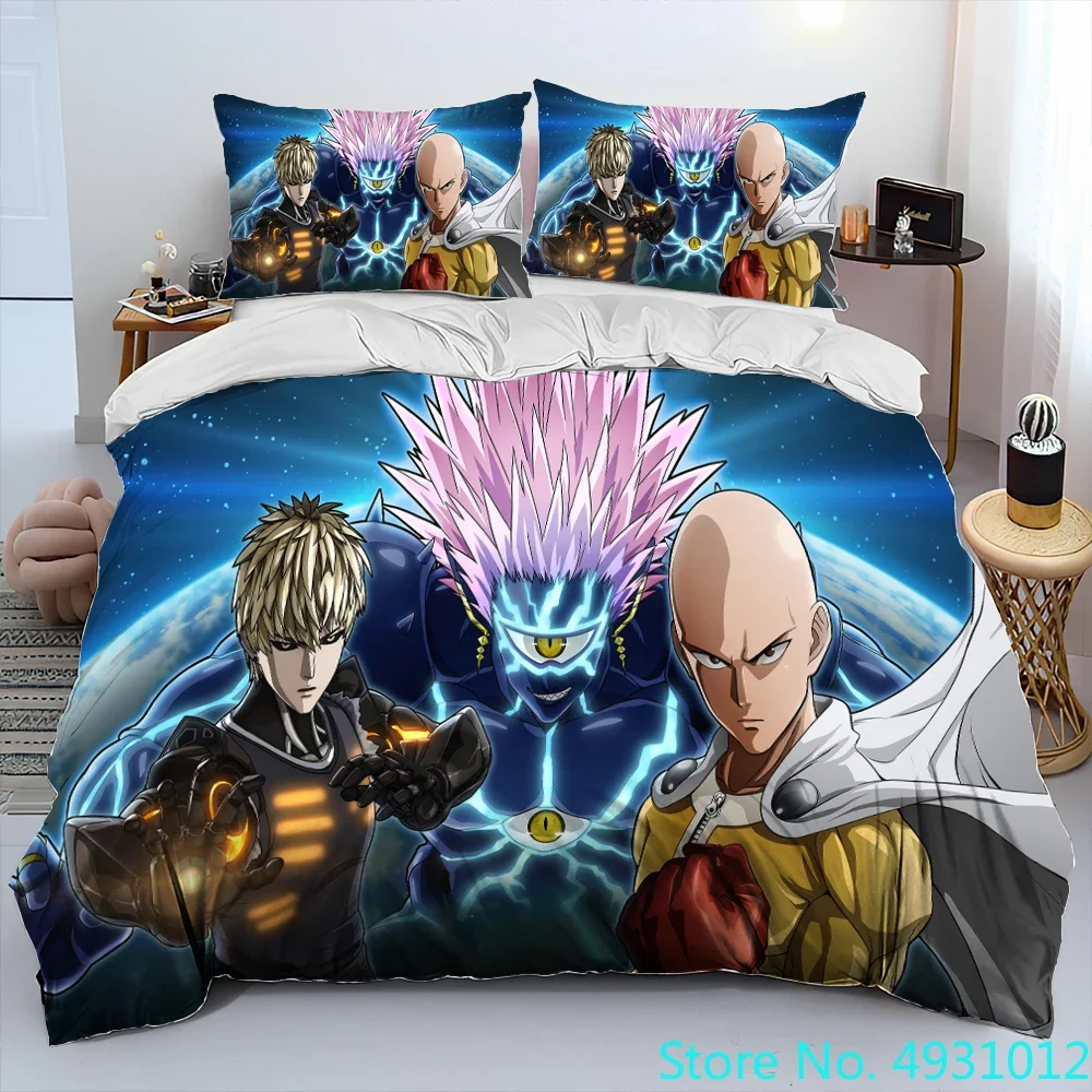 

ONE PUNCH MAN аниме мультфильм комплект постельного белья пододеяльник постельное белье пододеяльник наволочка, комплект постельного белья King Queen Size детский подарок