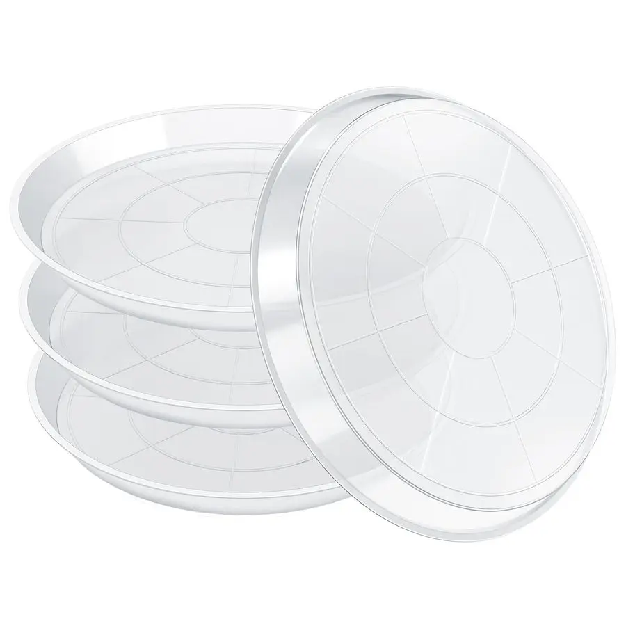 

Pack Clear Plant Saucer, Durable Plant Drip Trays Saucers for Pots, No Holes Water Catcher Trays for Indoor Outdoor Planter, Stu