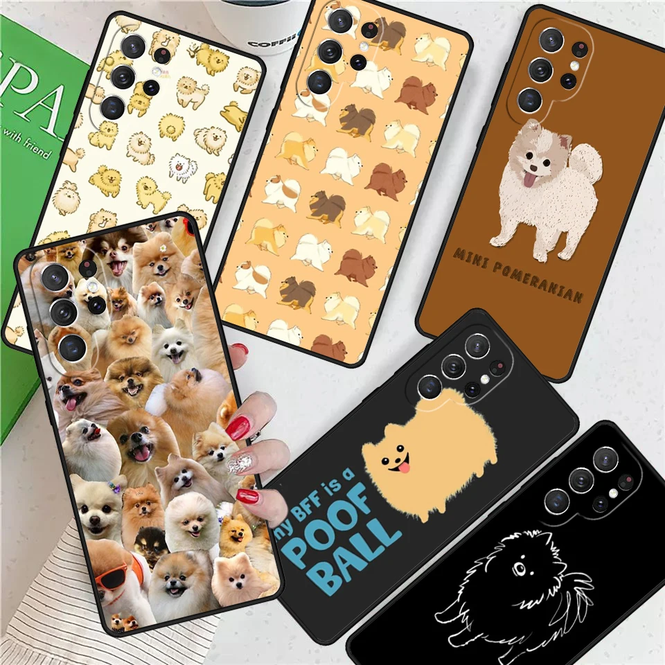 Pomeranian Dogs Dog Colorful For Samsung Galaxy S24 Ultra S21 S22 S8 S9 S10E Note 10 20 Plus FE S23 Phone case Cover Coque