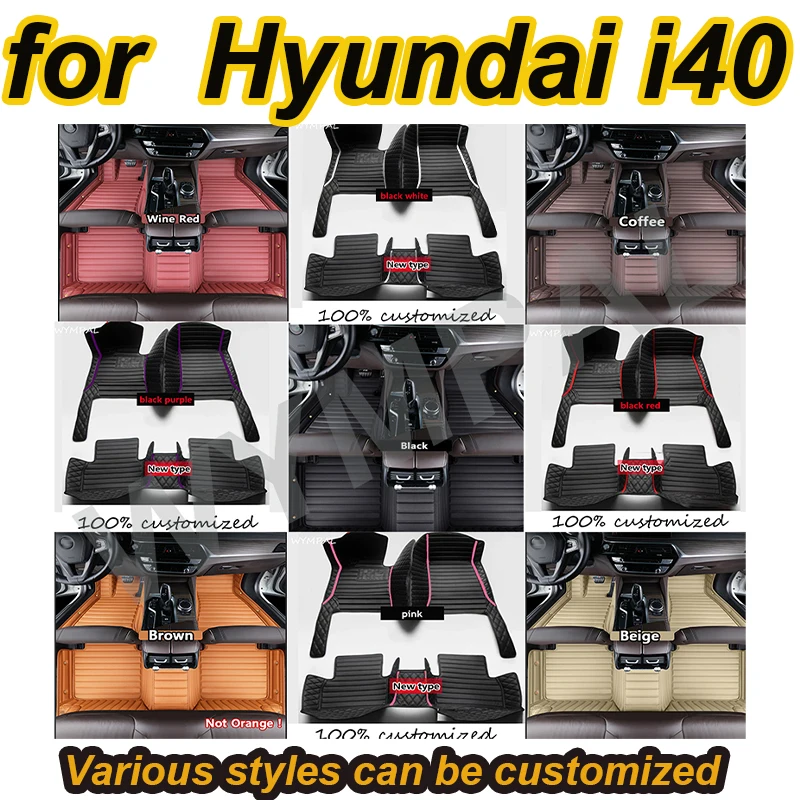 

LUXURY Car Floor Mats for Hyundai i40 2010 2011 2012 2013 2014 2015 2016 Accessories Customized Auto Carpets