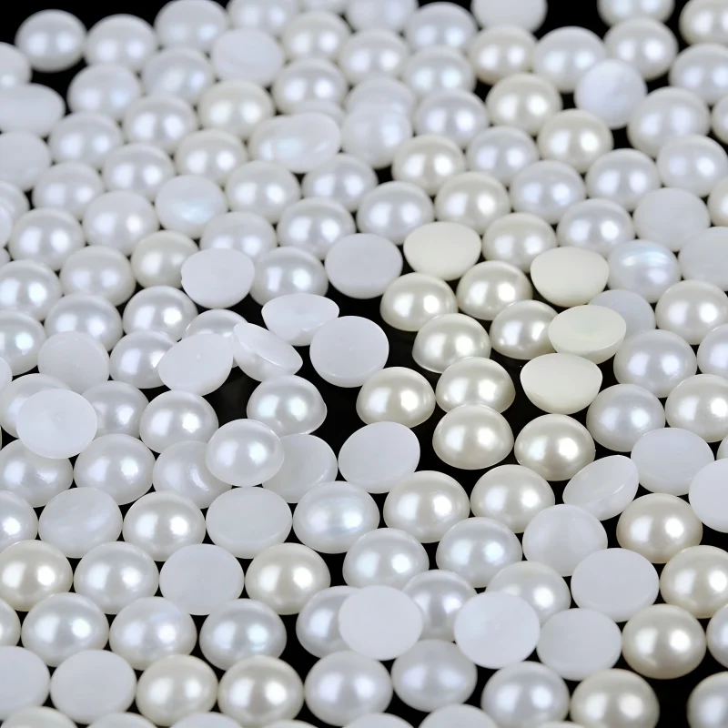 4-12MM Flatback Half Round Pearl Craft ABS Imitation Pearl Resin Scrapbook Beads For DIY Decoration