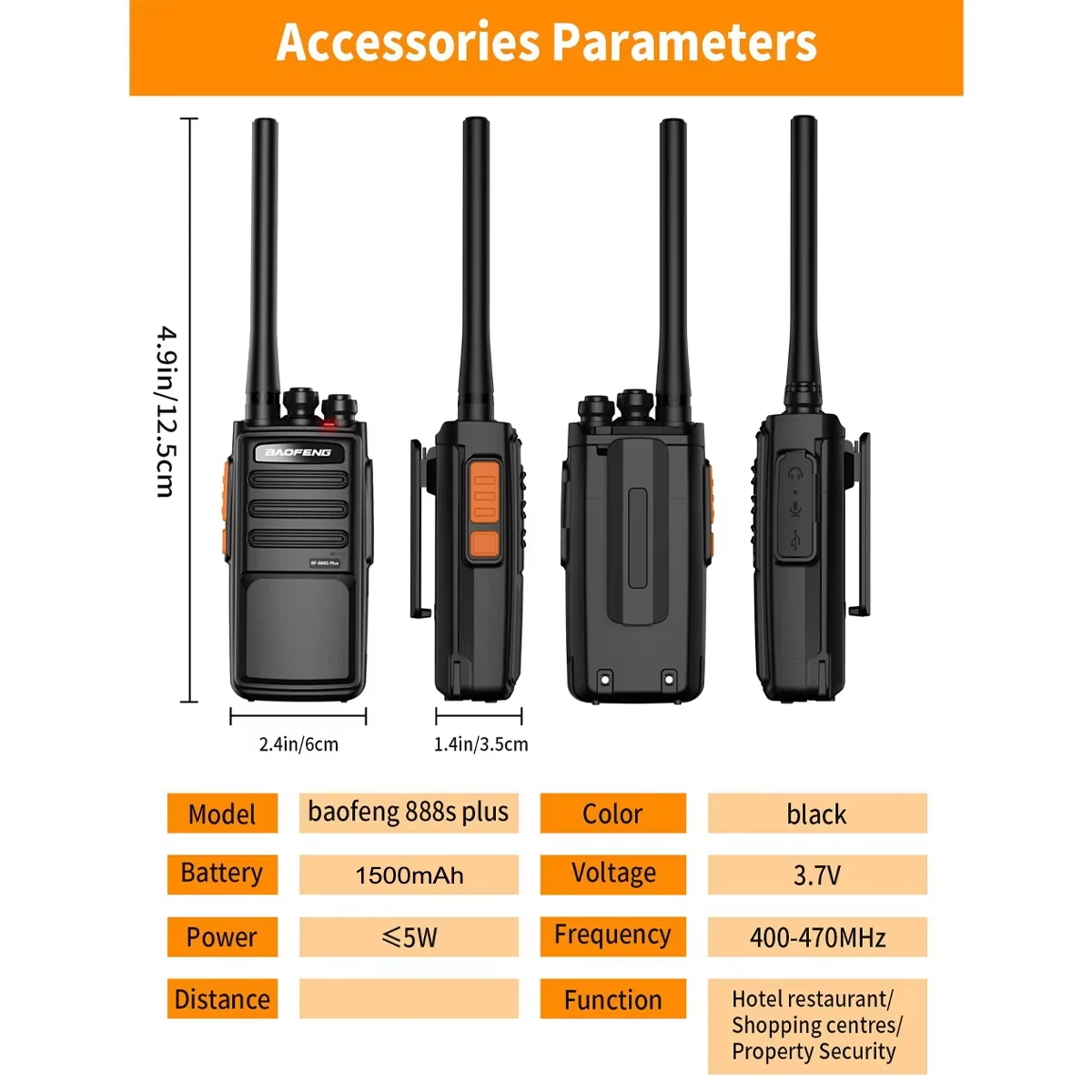 2 Stuks Walkie Talkie Baofeng BF-888S Plus เวอร์ชัน Verbeterde Tweingsradio 16ch Walkie-Talkie วิทยุ 'S Transceiver Uhf 400-