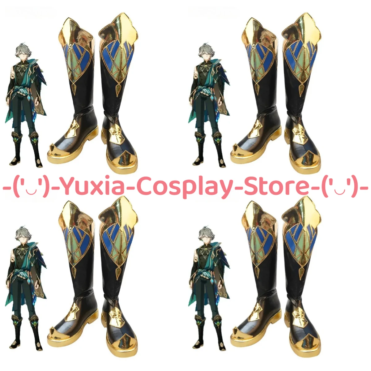 

Юксиакосплей! Genshin Impact Alhaitham Обувь для косплея Аниме Игровой персонаж Опора Сапоги из искусственной кожи Хэллоуин Карнавальный костюм для вечеринки