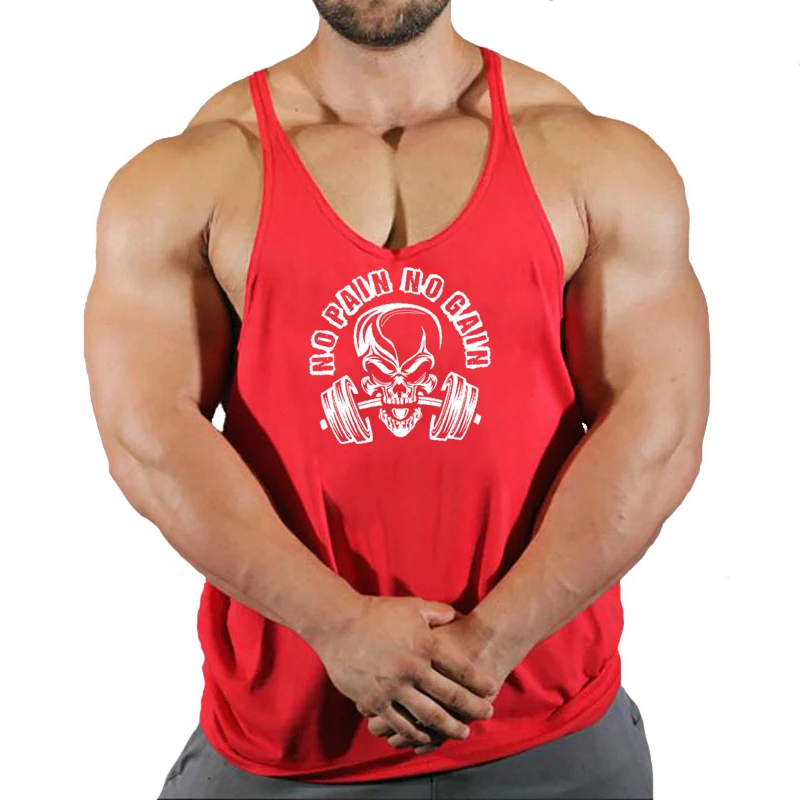 New Hot Sale Mens Printed Tank Top Breathable Cool Vest Running Shirt Cotton Tees Bodybuilding Singlet Fitness Sleeveless Gym