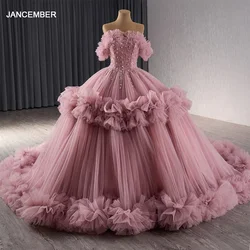 quinceanera de alta calidad lentejuelas vestidos de baile de cristal elegantes vestidos de manga corta y dulces de 16 yardas
