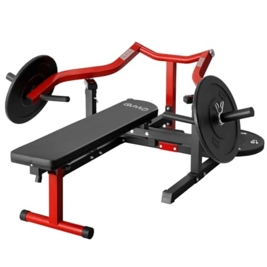 Máquina de Press de Pecho 1050LBS con Brazos Convergentes Independientes, Banco Ajustable Plano e Inclinado para Pecho, Abdominales y Hombros, Equipo de Gimnasio en Casa