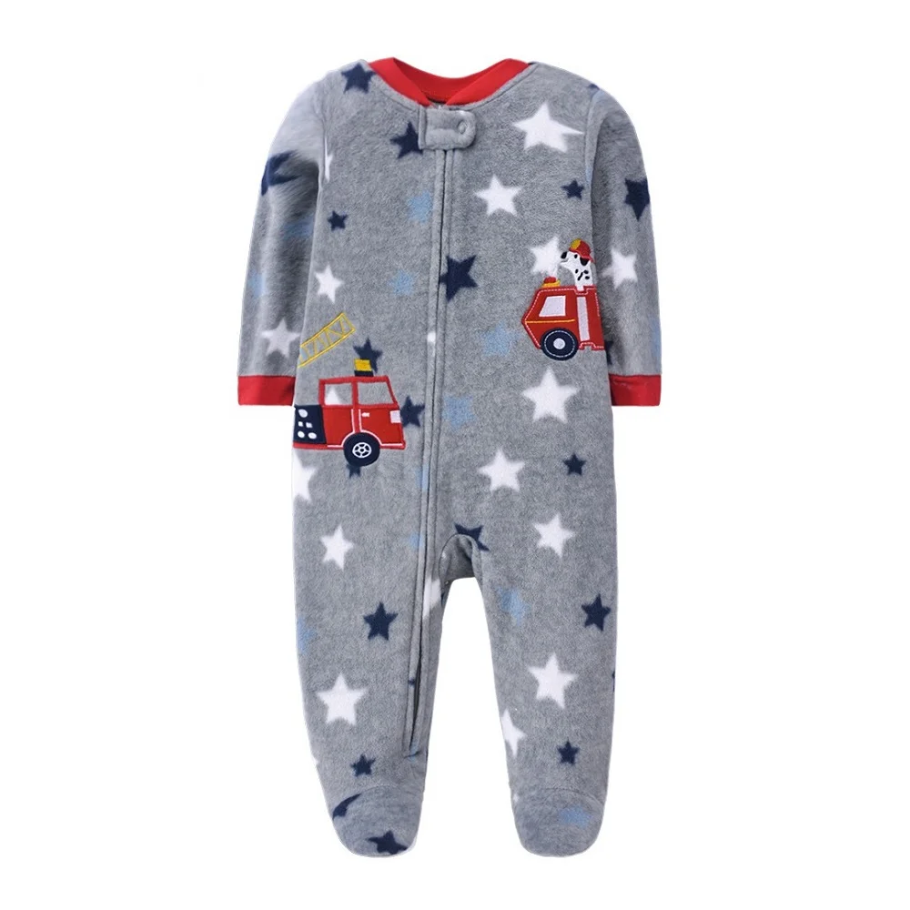 New Fall Winter Newborn Infant Babe Boy Girl Rompers  Fleece Warm Animal Sleepwear Animal Overall Babe Jumpsuits 0-12 Months