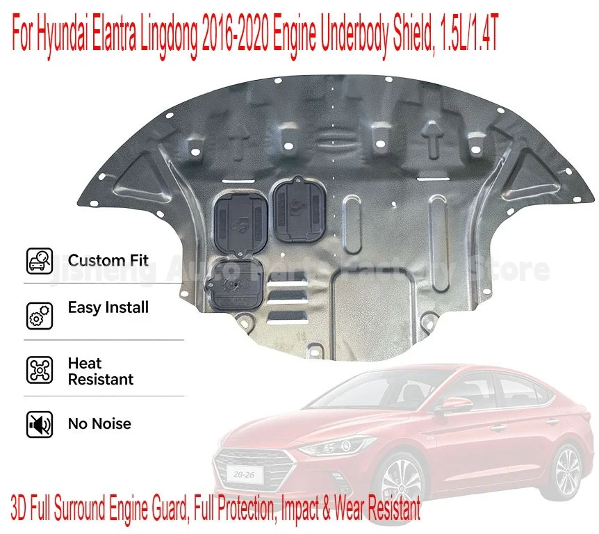 Engine Under Cover Skid Plate for Hyundai Elantra Lingdong 2016-2020 1.5L 1.4T Original Hole Chassis Protection Guard