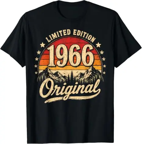 60. Geburtstag Männer Frauen Geboren 1966 Dekoratives Geschenk Lustiges T-Shirt Y2k Vintage Camping Outdoor Kleidung Neuheit T-Shirt Geschenk – Detail 8