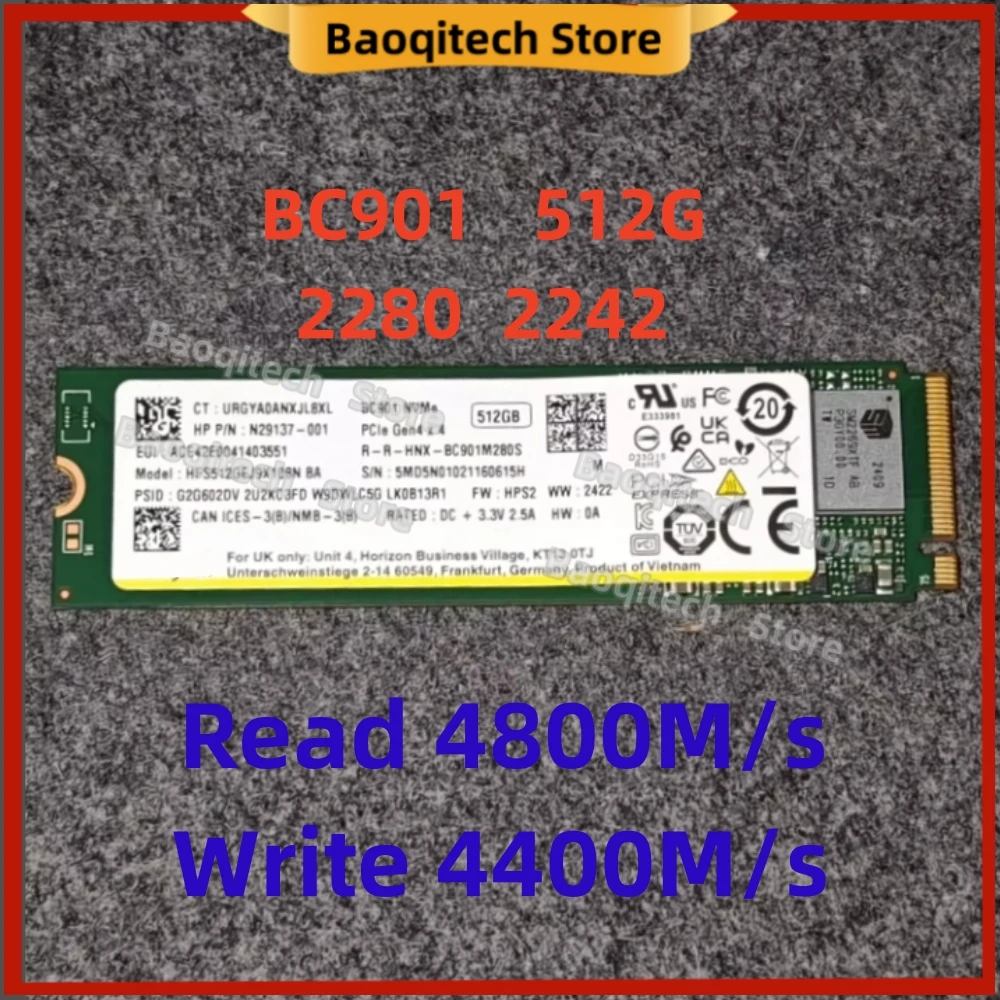 NEW SK BC901 512GB  2280 2242 NVME SSD PCIE4.0 M.2 Solid State Drive  Original For SKhynix Hard Disk
