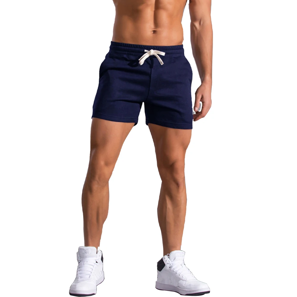 Sommer-Herrenshorts, einfarbig, lässig, atmungsaktiv, kurze Hosen mit Kordelzug, Boardshorts, Jogginghosen, Sportshorts, Herren-Resortshorts – Detail 3