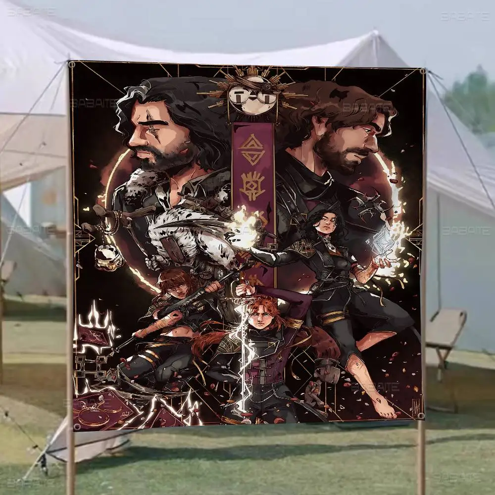 Spiel C-Clair O-Obscur E-Expedition 33, Banner, Kunstdruck, japanische Wandflagge, Anime, Wandbehang, Heimdekoration