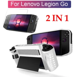 TPU Soft Case for Lenovo Legion Go Handheld Game Console Protective Cover Screen Protector Tempered Glasses Set For Legion Go
