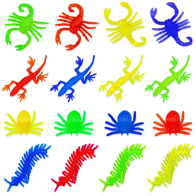 5-20PCS Simulation Animal Spider Centipede Scorpion Lizard Adult Festival Party New Unique Toys