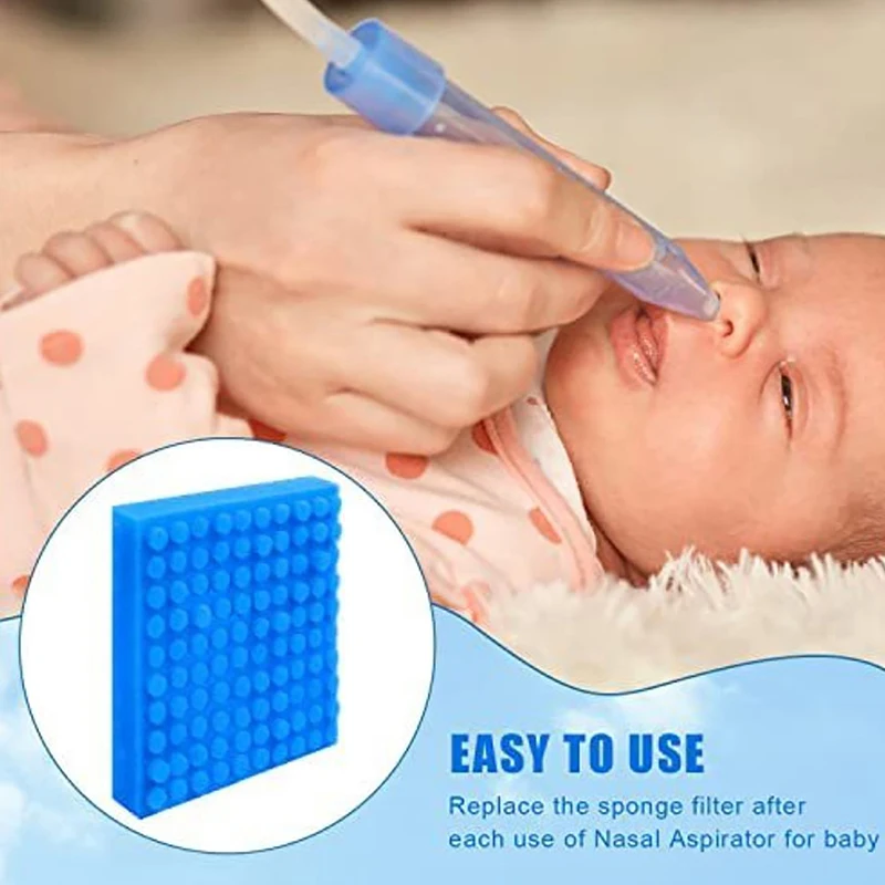 （Only sponge）Baby Mouth Suction Nose Baby Cleaning Nose Anti-ride Nose Nasal Aspirator Baby Health Care Dropper Accessories