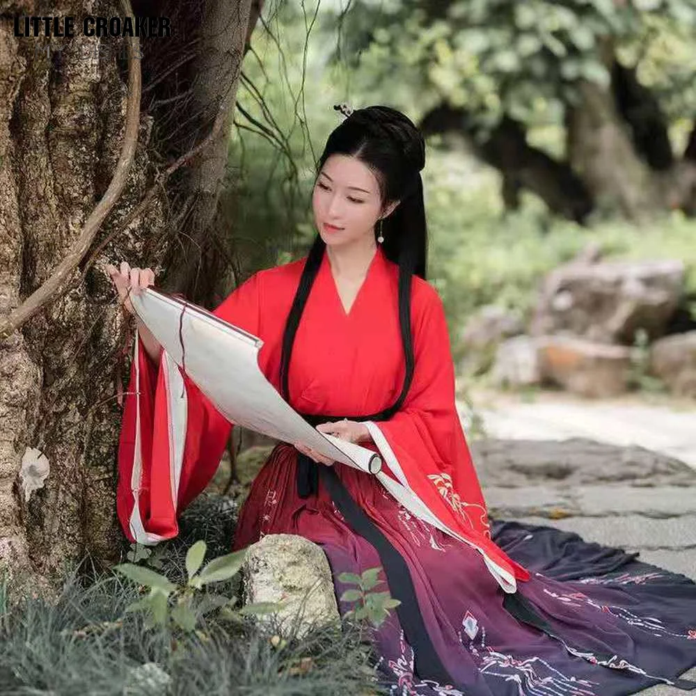 Woman Ancient Han Dynasty Dress Oriental Princess Dress Lady Elegance Tang Dance Wear Chinese Traditional Hanfu Cosplay Costume