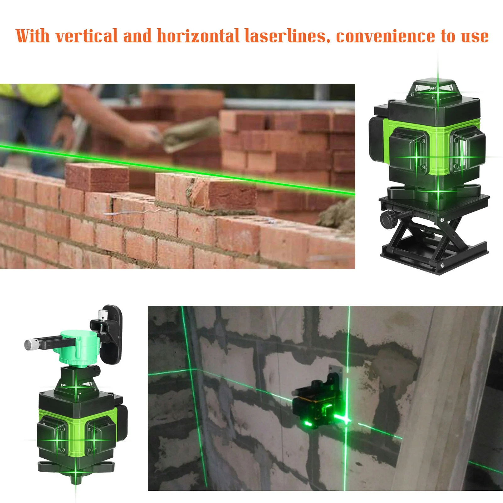 Lines Laser Level 3 ° Self LeveLing Hine USB Rechargeable Lithium Battery Leveling Tool With Vertical Horizontal