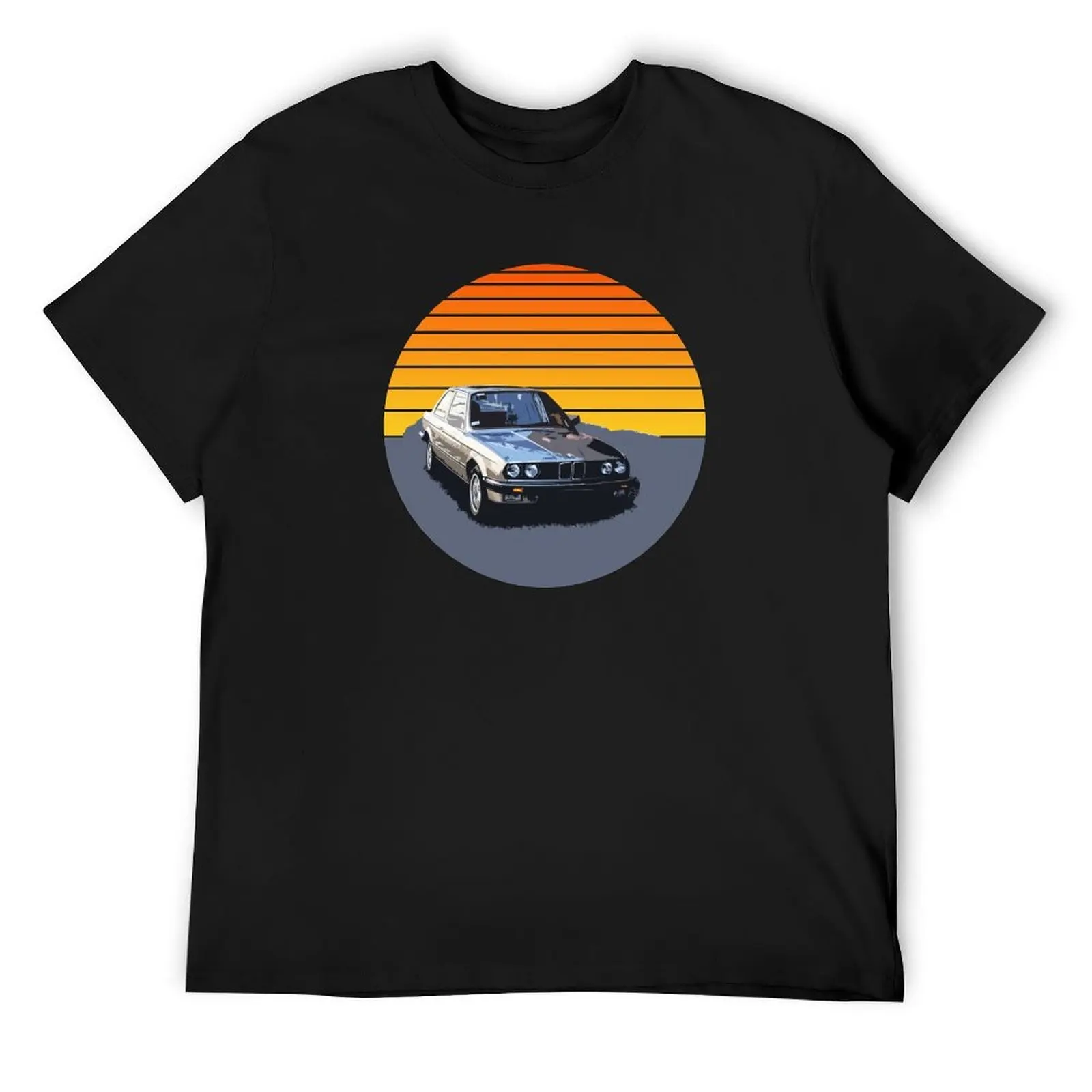 

Drawing of an old classic car on sunset T-Shirt customs design your own vintage clothes plain t shirts men
