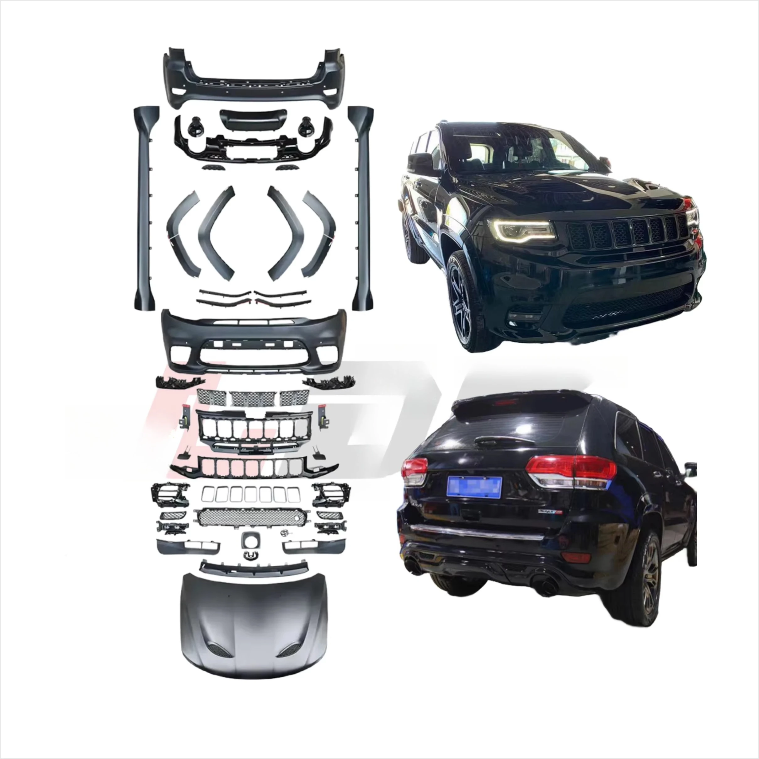 

for Grand Cherokee 2016-2021 Upgrade SRT8 2022 Day Running Lights Bumper Auto Part Body Car Full Bodykit