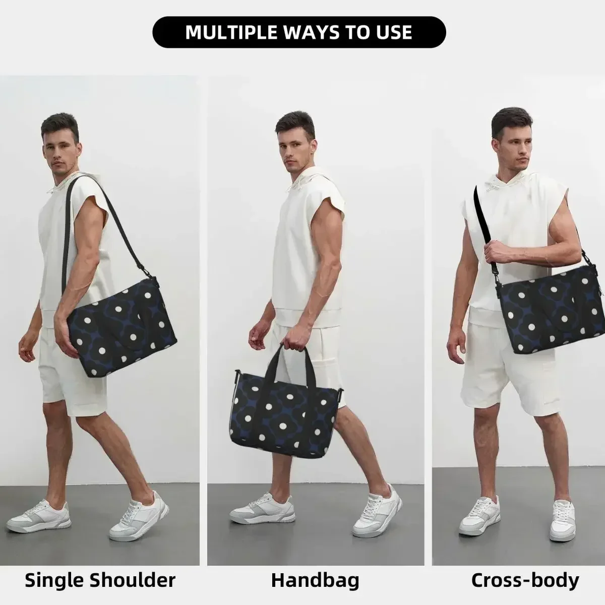 Orla Kiely Flowers Abstract Beach Travel Bag Large Capacity Tote Bags For Gym Yoga Women Shopping Duffle Shoulder Bag