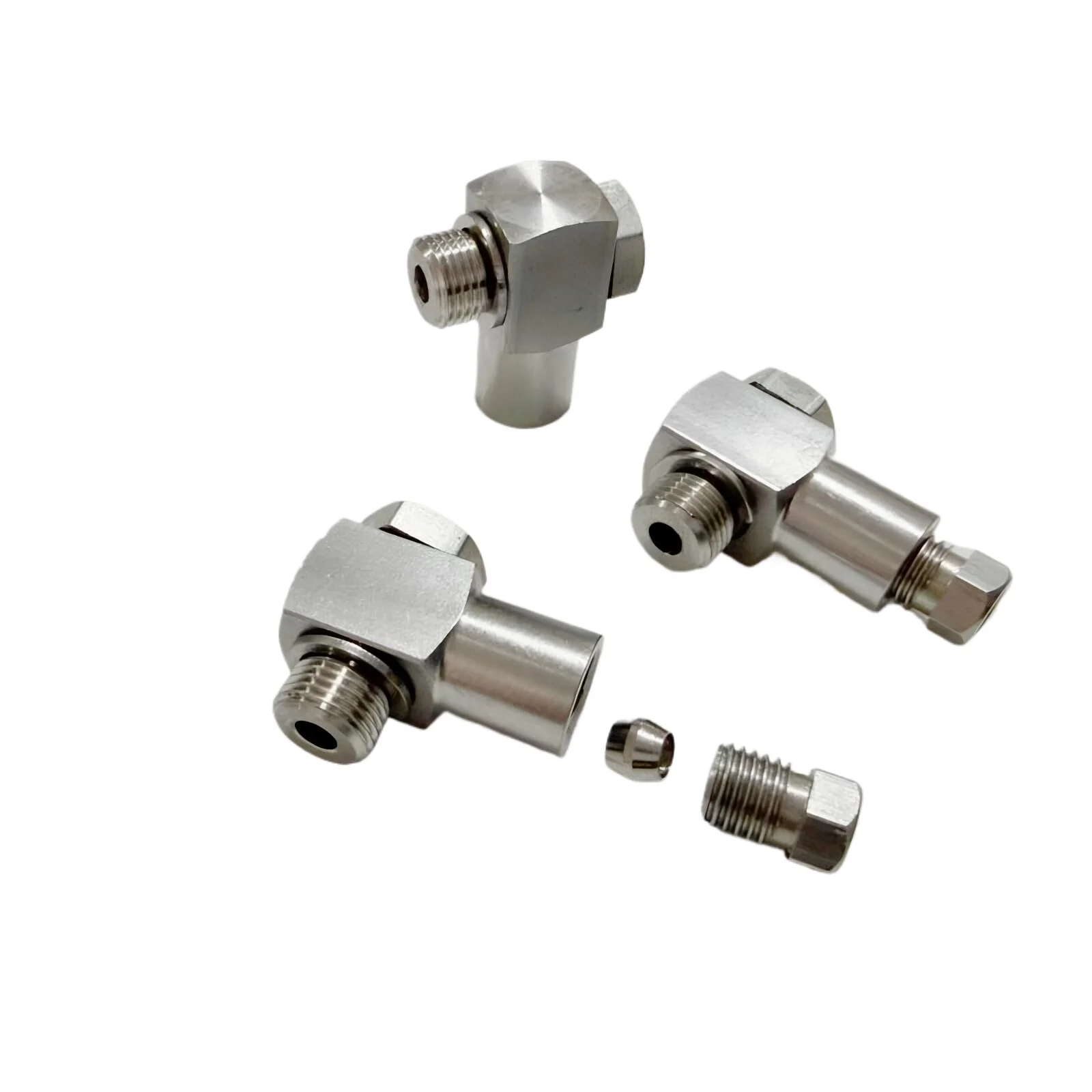 304 Stainless Steel Universal Rotary Elbow Fitting M5/6/8/10 Male x 4/6mm Connector Injection Molding Machine Pneumatic Plumbing