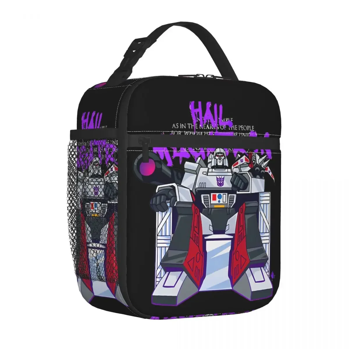 Megatron All Hail Insulated Lunch Bags Large Autobots Lunch Container Thermal Bag Tote Lunch Box Food Handbags