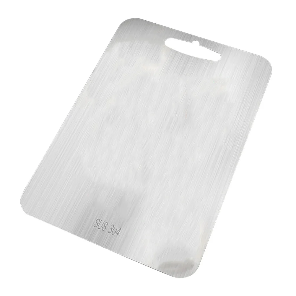

1Pcs Stainless Steel Double-Side Cutting Board Practical Kitchen Supplies Hanging Handle Dough Kneading Pad