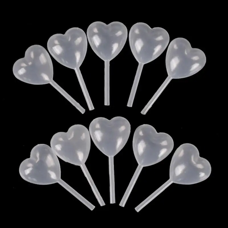 50pcs New Heart Shaped Squeeze 4ml Transfer Oils Liquid Pipettes Eye Dropper 4ML