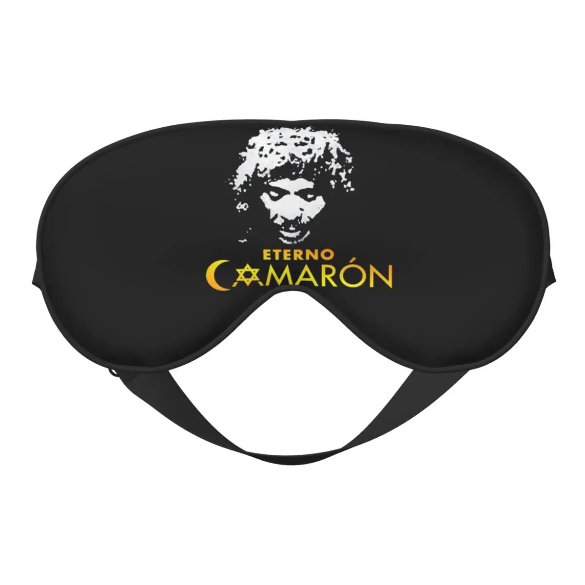 

Custom Camarons De La Islas Island Shrimp Soft Travel Eye Masks Double Side Blindfolds Flamenco Singer Block Out Light Eye Patch