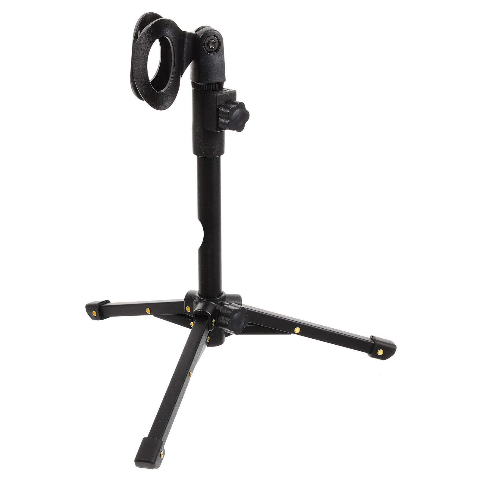 

Microphone Metal Podcast Mic Stand Foldable Tripod Adjustable Height Live Streaming Recording Mic Holder Boom Stand